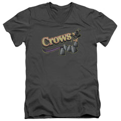 Tootise Roll Crows Men's 30/1 Cotton Slim V-Neck T-Shirt