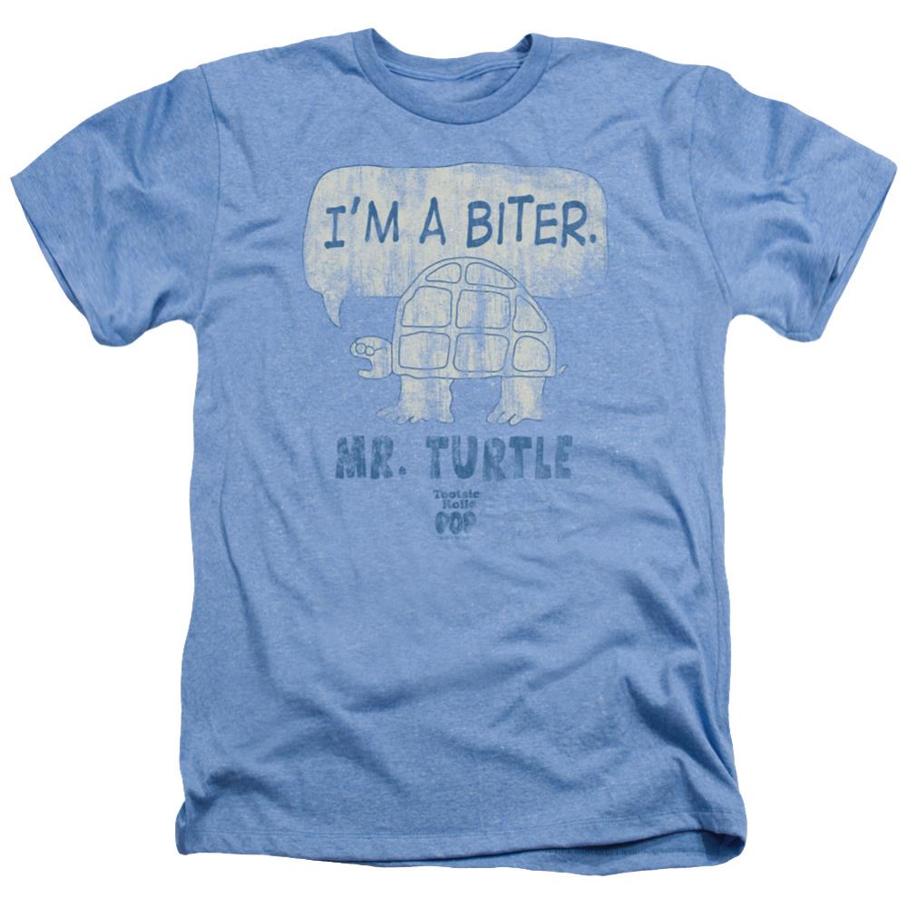 Tootsie Roll I'm A Biter Men's 30/1 Heather 60 40 Poly Short-Sleeve T-Shirt