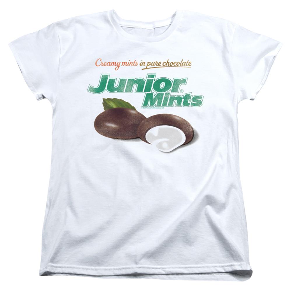 Tootsie Roll Junior Mints Logo Women's 18/1 Cotton Short-Sleeve T-Shirt