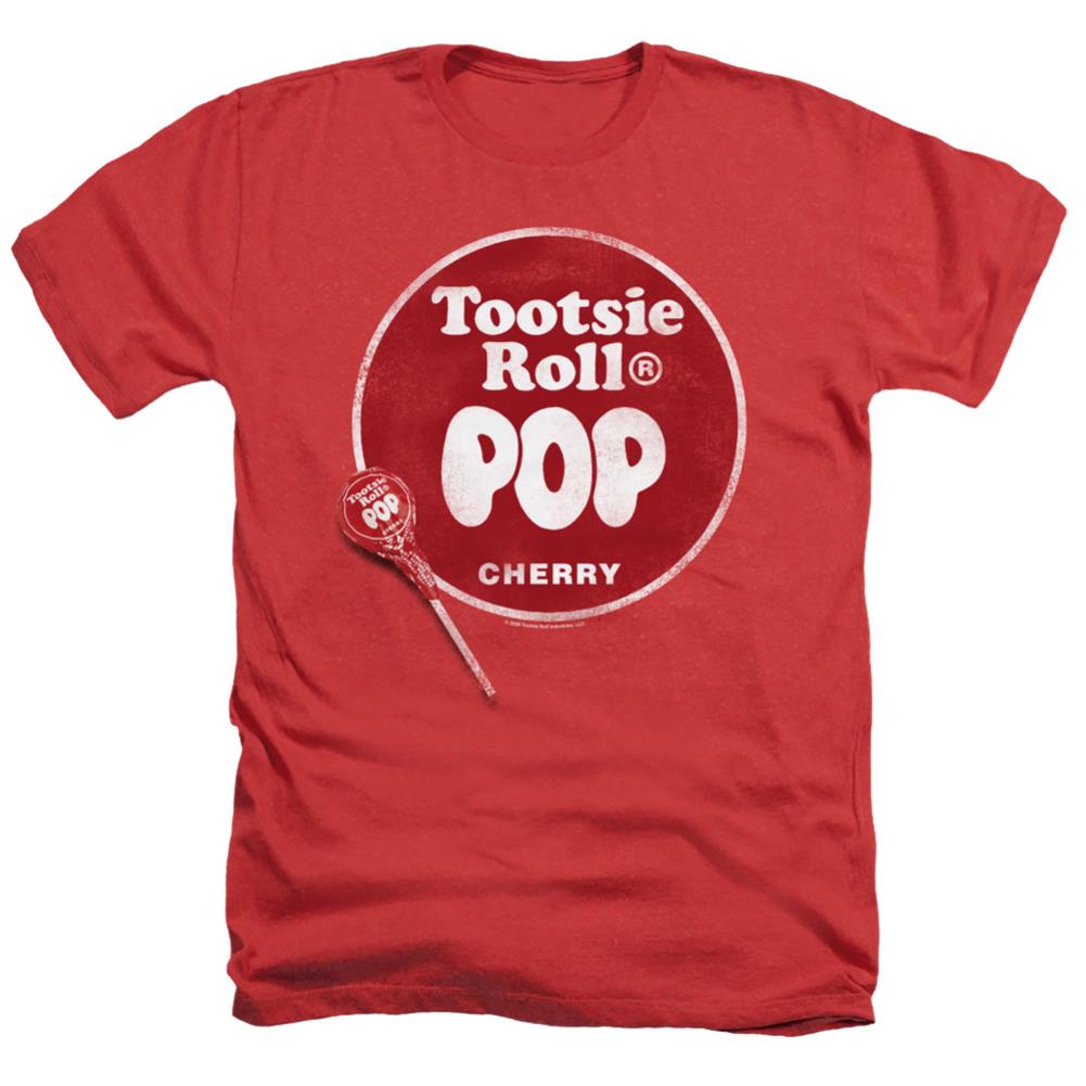 Tootsie Roll Tootsie Roll Pop Logo Men's 30/1 Heather 60 40 Poly Short-Sleeve T-Shirt