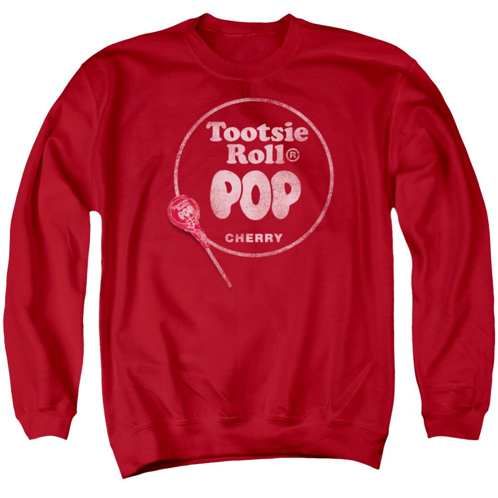 Tootsie Roll Tootsie Roll Pop Logo Men's Crewneck 50 50 Poly Long-Sleeve T-Shirt