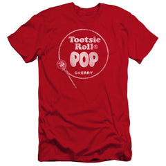 Tootsie Roll Tootsie Roll Pop Logo Men's Ultra-Soft 30/1 Cotton Slim Short-Sleeve T-Shirt