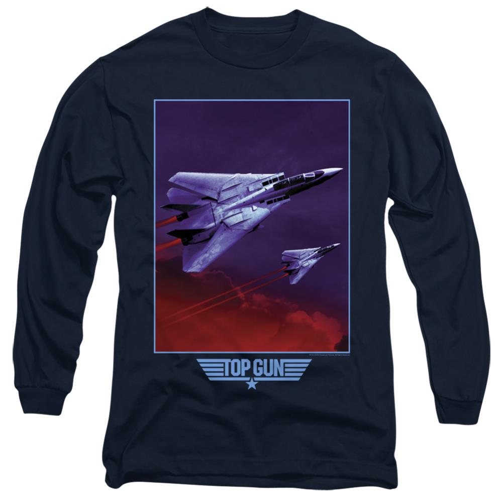 Top Gun Clouds Men's 18/1 Cotton Long-Sleeve T-Shirt