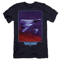 Top Gun Clouds Men's Ultra-Soft 30/1 Cotton Slim Short-Sleeve T-Shirt