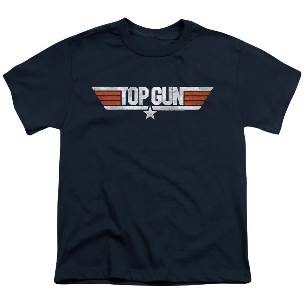 Top Gun Distressed Logo Youth 18/1 100% Cotton Short-Sleeve T-Shirt