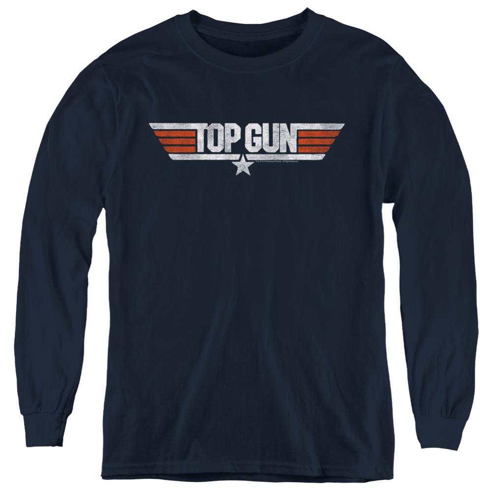 Top Gun Distressed Logo Youth Long-Sleeve T-Shirt