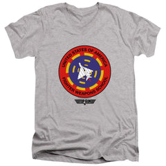 Top Gun Fighter Weapons School Men's 30/1 Cotton Slim V-Neck T-Shirt