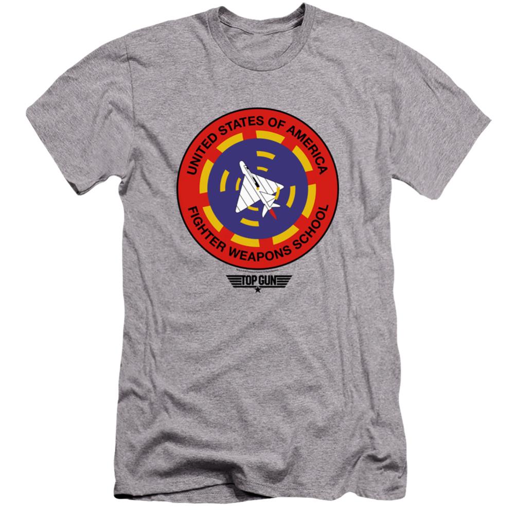 Top Gun Fighter Weapons School Men's Ultra-Soft 30/1 Cotton Slim Short-Sleeve T-Shirt