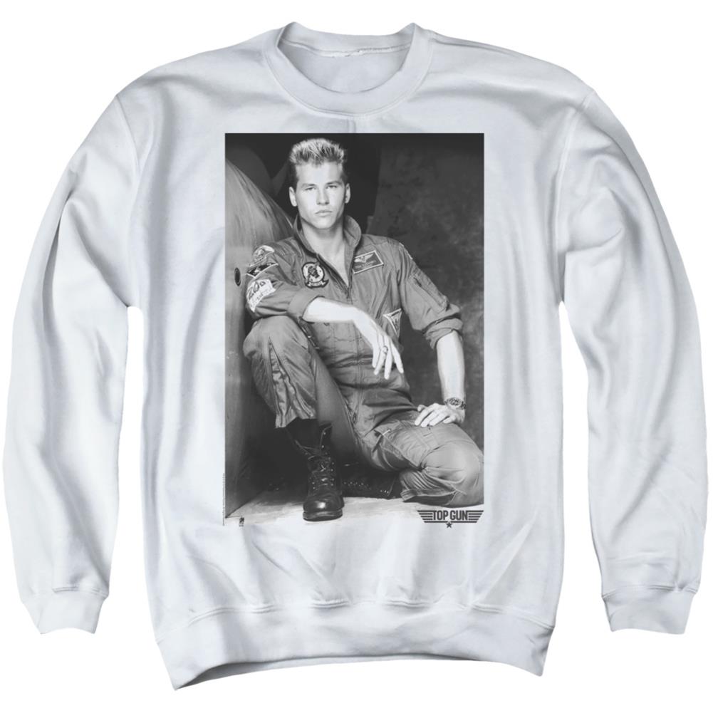 Top Gun Fresh Ice Men's Crewneck 50 50 Poly Long-Sleeve T-Shirt