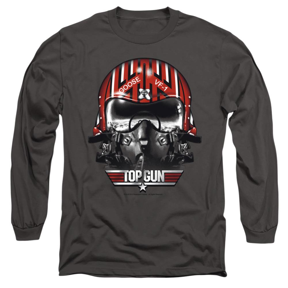 Top Gun Goose Helmet Men's 18/1 Cotton Long-Sleeve T-Shirt