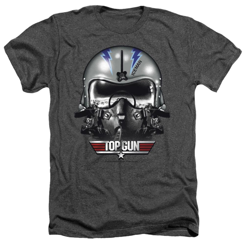 Top Gun Iceman Helmet Men's 30/1 Heather 60 40 Poly Short-Sleeve T-Shirt