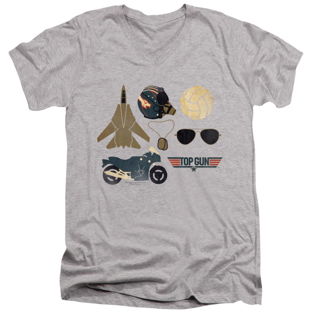 Top Gun Items Men's 30/1 Cotton Slim V-Neck T-Shirt