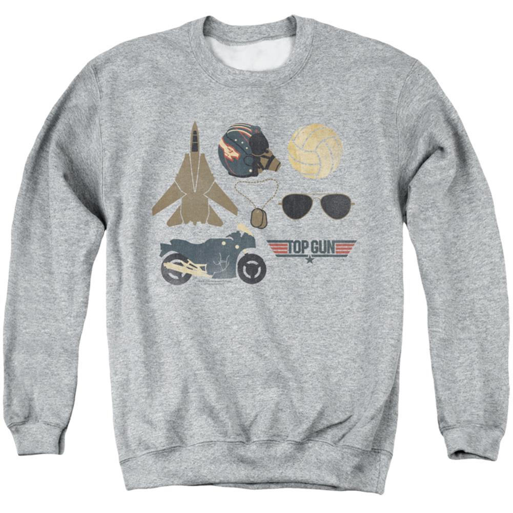 Top Gun Items Men's Crewneck 50 50 Poly Long-Sleeve T-Shirt