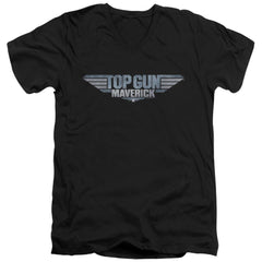 Top Gun: Maverick Maverick Logo Men's 30/1 Cotton Slim V-Neck T-Shirt