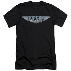 Top Gun: Maverick Maverick Logo Men's Ultra-Soft 30/1 Cotton Slim Short-Sleeve T-Shirt