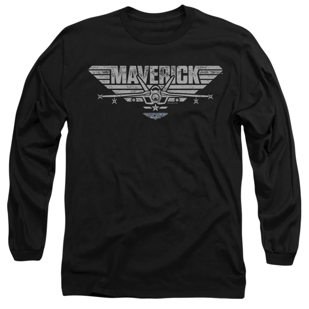 Top Gun: Maverick Maverick Plane Logo Men's 18/1 Cotton Long-Sleeve T-Shirt