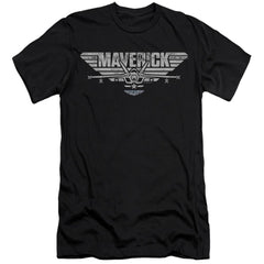 Top Gun: Maverick Maverick Plane Logo Men's Ultra-Soft 30/1 Cotton Slim Short-Sleeve T-Shirt