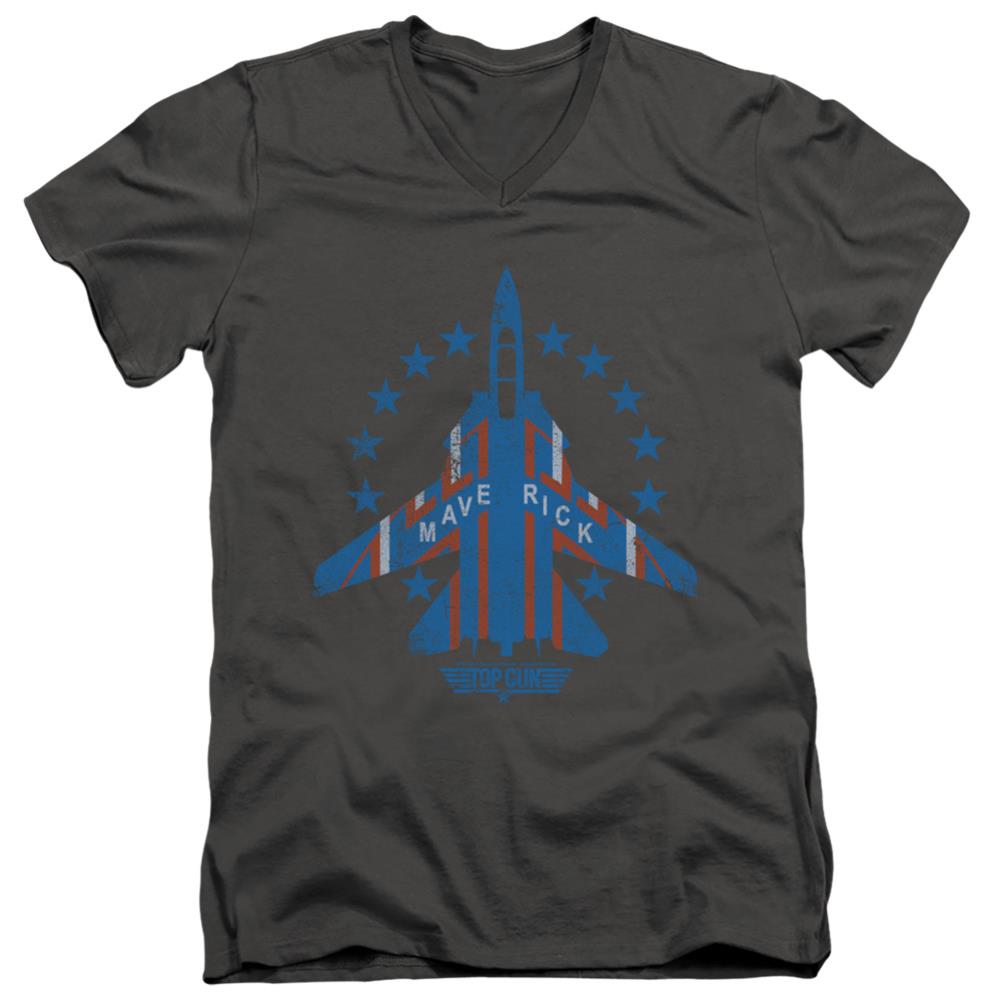 Top Gun Maverick Men's 30/1 Cotton Slim V-Neck T-Shirt