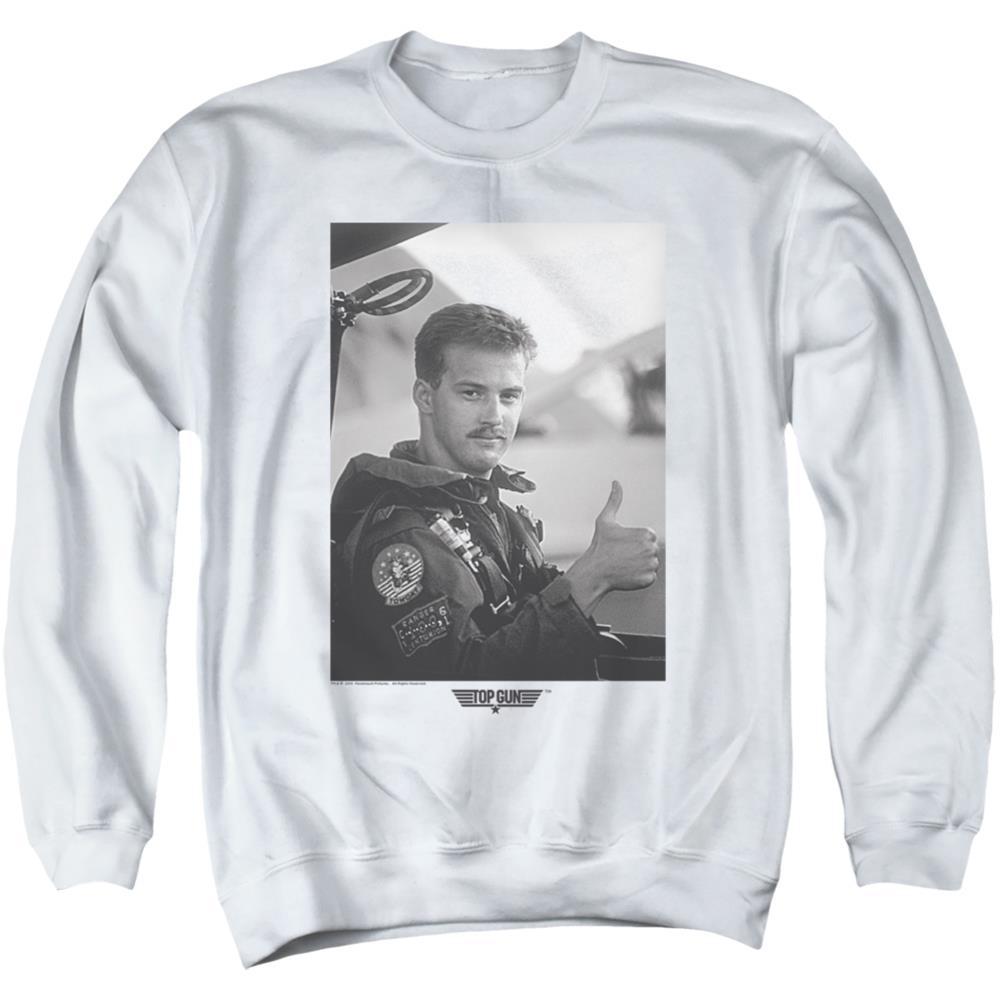 Top Gun My Wingman Men's Crewneck 50 50 Poly Long-Sleeve T-Shirt