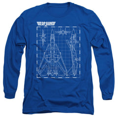 Top Gun Schematic Men's 18/1 Cotton Long-Sleeve T-Shirt