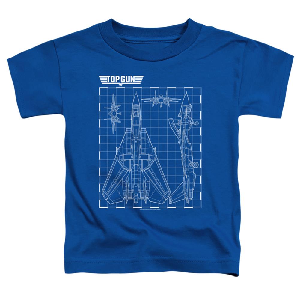 Top Gun Schematic Toddler 18/1 Cotton Short-Sleeve T-Shirt