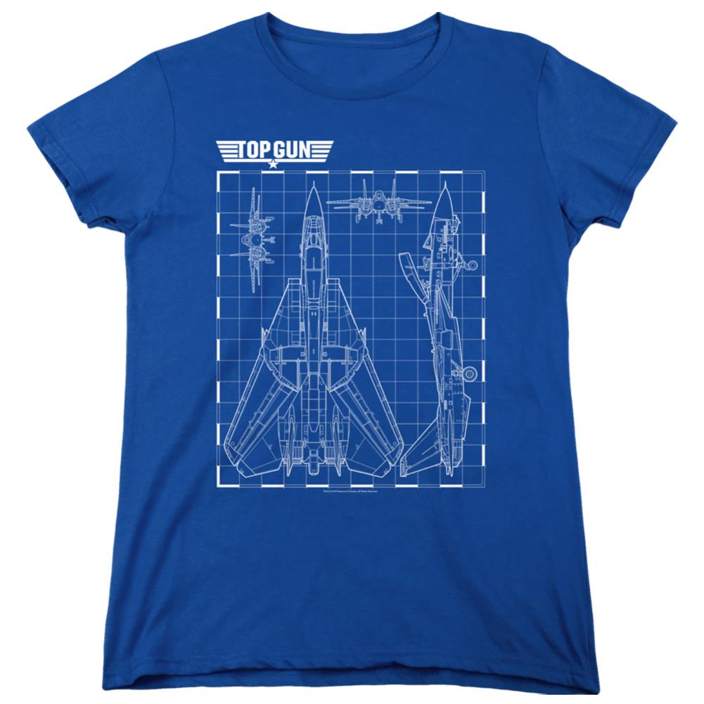 Top Gun Schematic Women's 18/1 Cotton Short-Sleeve T-Shirt