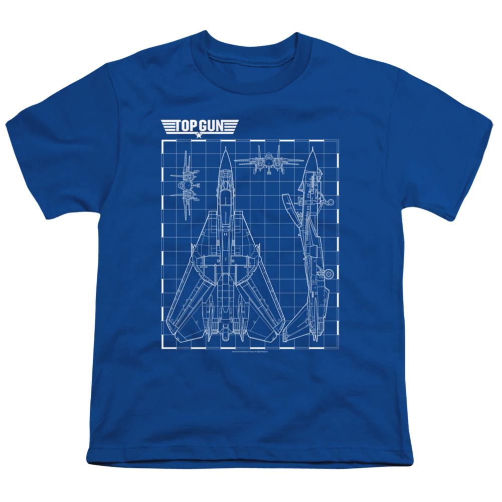 Top Gun Schematic Youth 18/1 100% Cotton Short-Sleeve T-Shirt