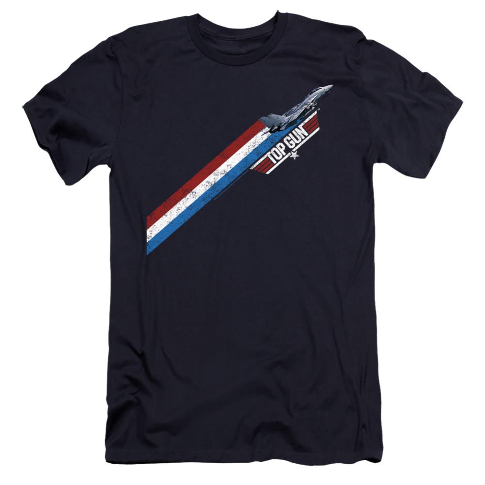 Top Gun Stripes Men's Ultra-Soft 30/1 Cotton Slim Short-Sleeve T-Shirt