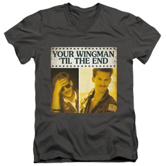 Top Gun Til The End Men's 30/1 Cotton Slim V-Neck T-Shirt