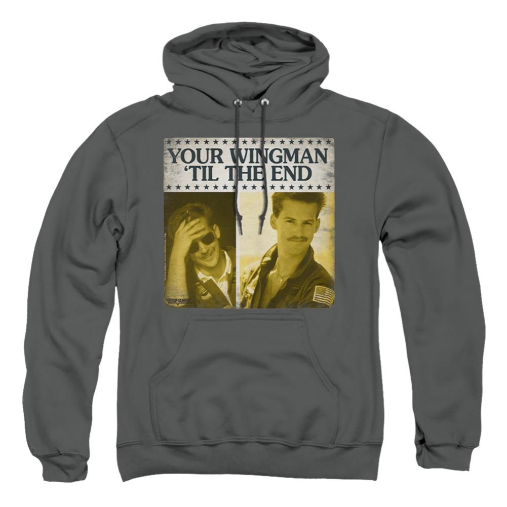 Top Gun Til The End Men's Pull-Over 75 25 Poly Hoodie