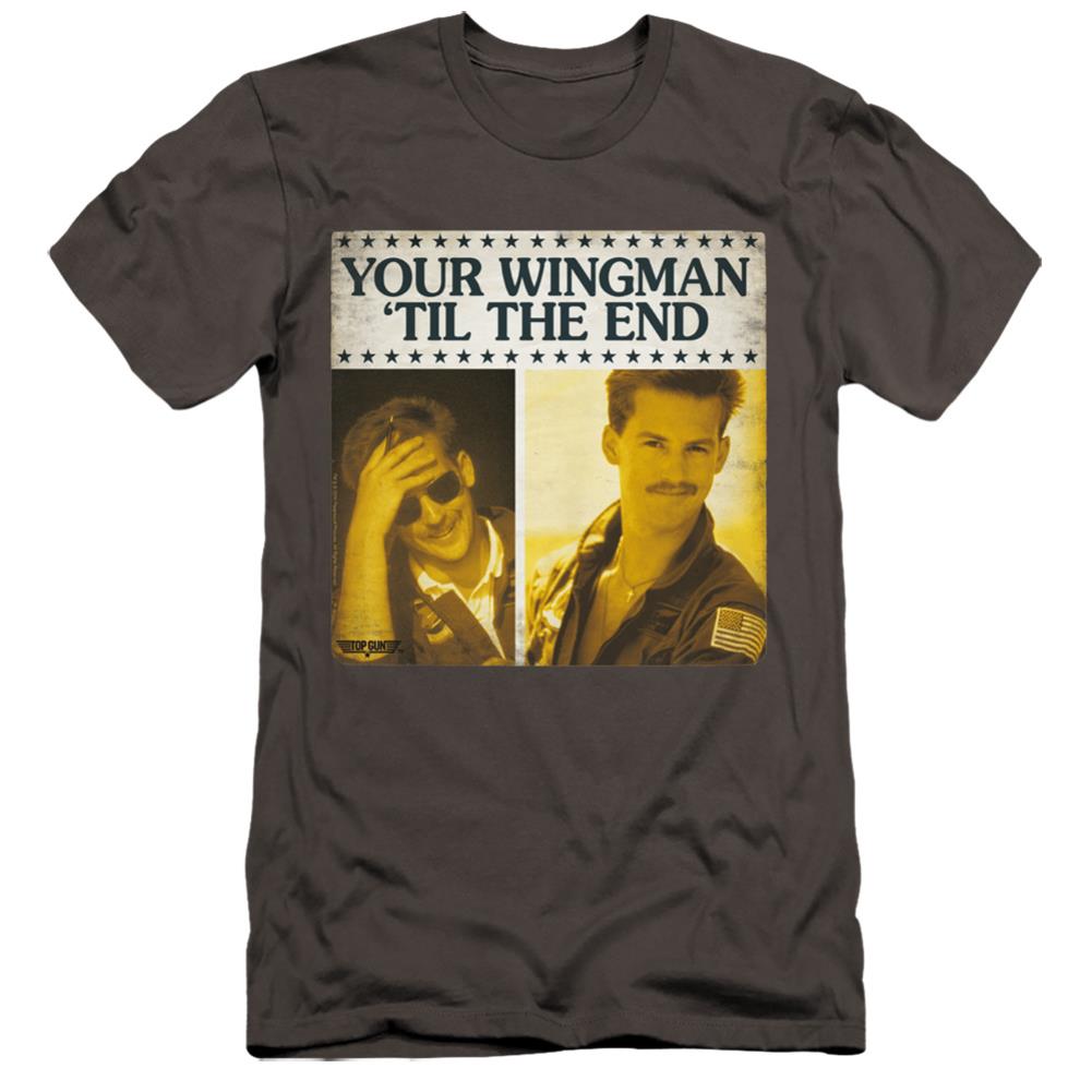 Top Gun Til The End Men's Ultra-Soft 30/1 Cotton Slim Short-Sleeve T-Shirt