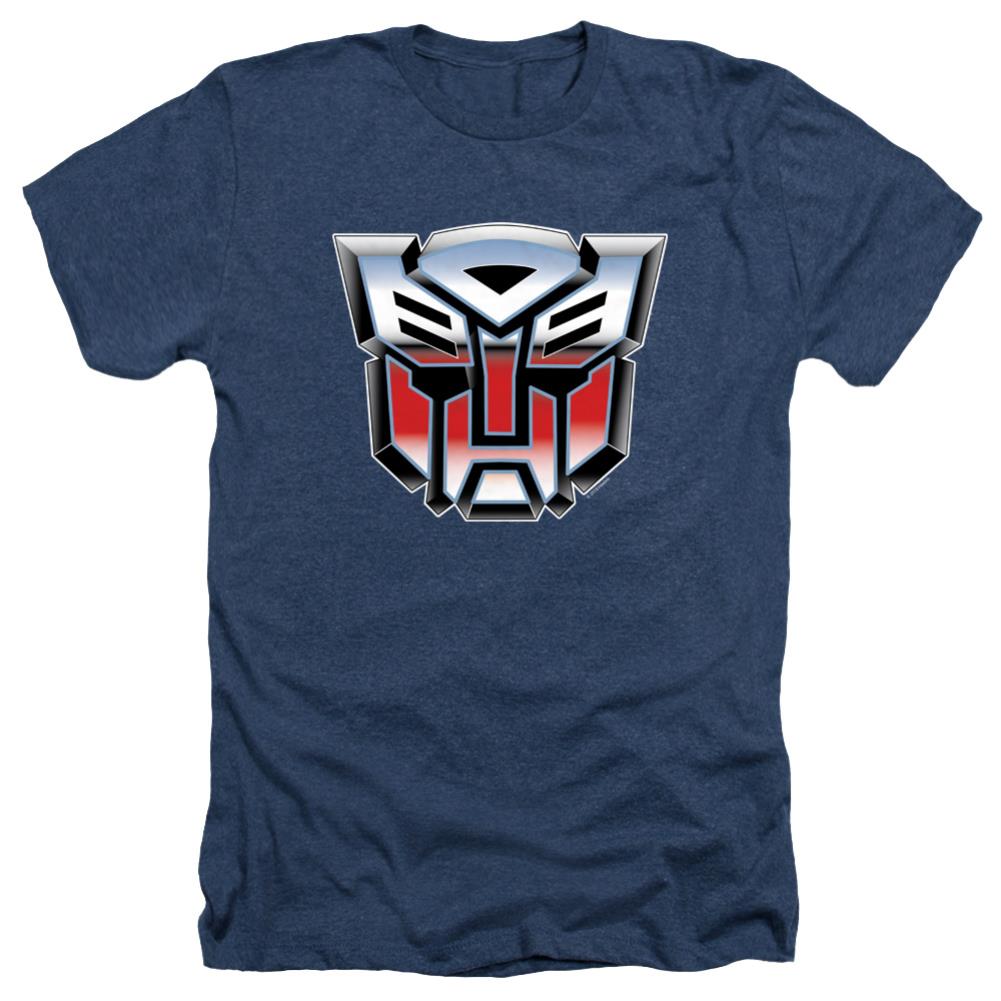 Transformers Autobot Airbrush Logo Men's 30/1 Heather 60 40 Poly Short-Sleeve T-Shirt