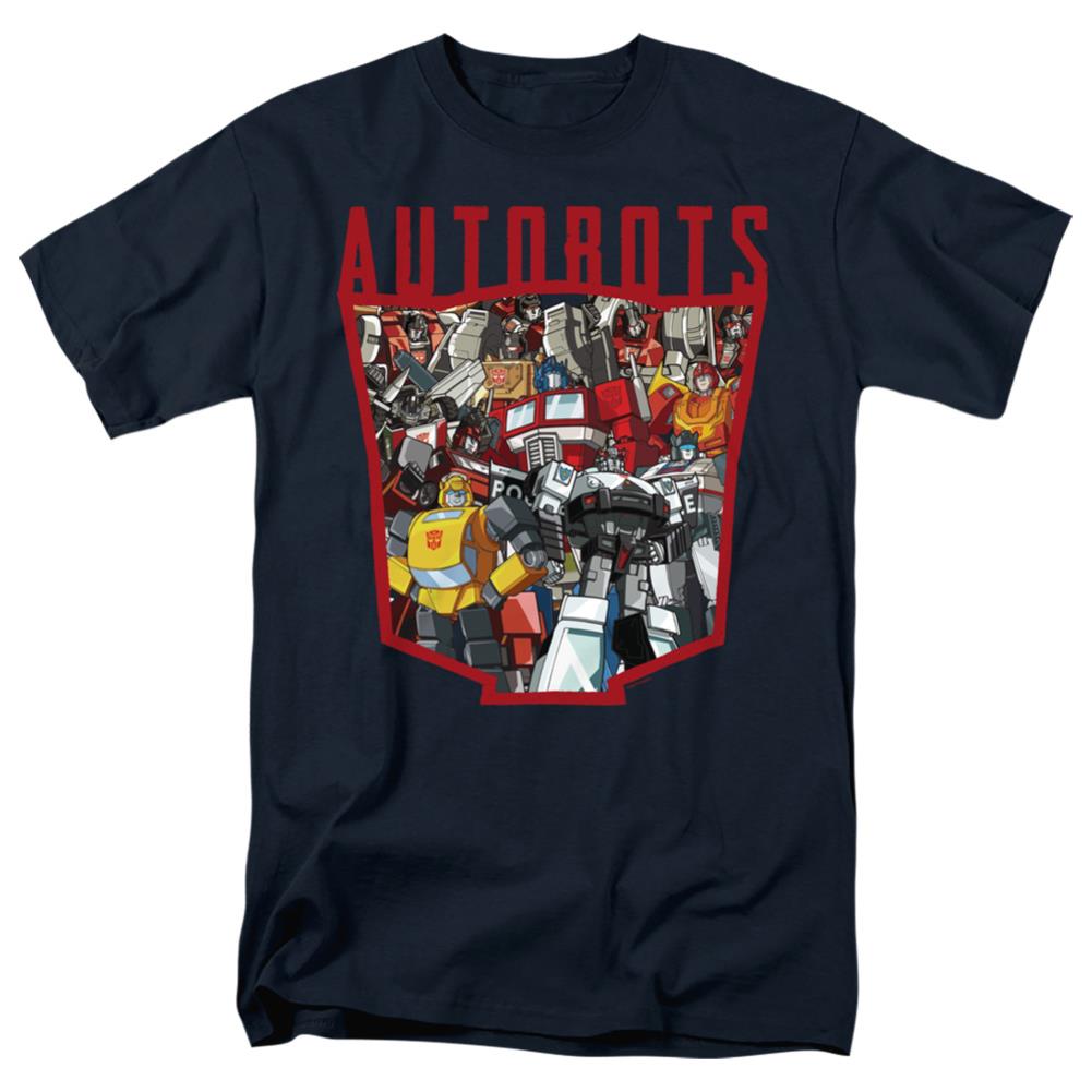 Transformers Autobot Collage Men's 18/1 Cotton Short-Sleeve T-Shirt
