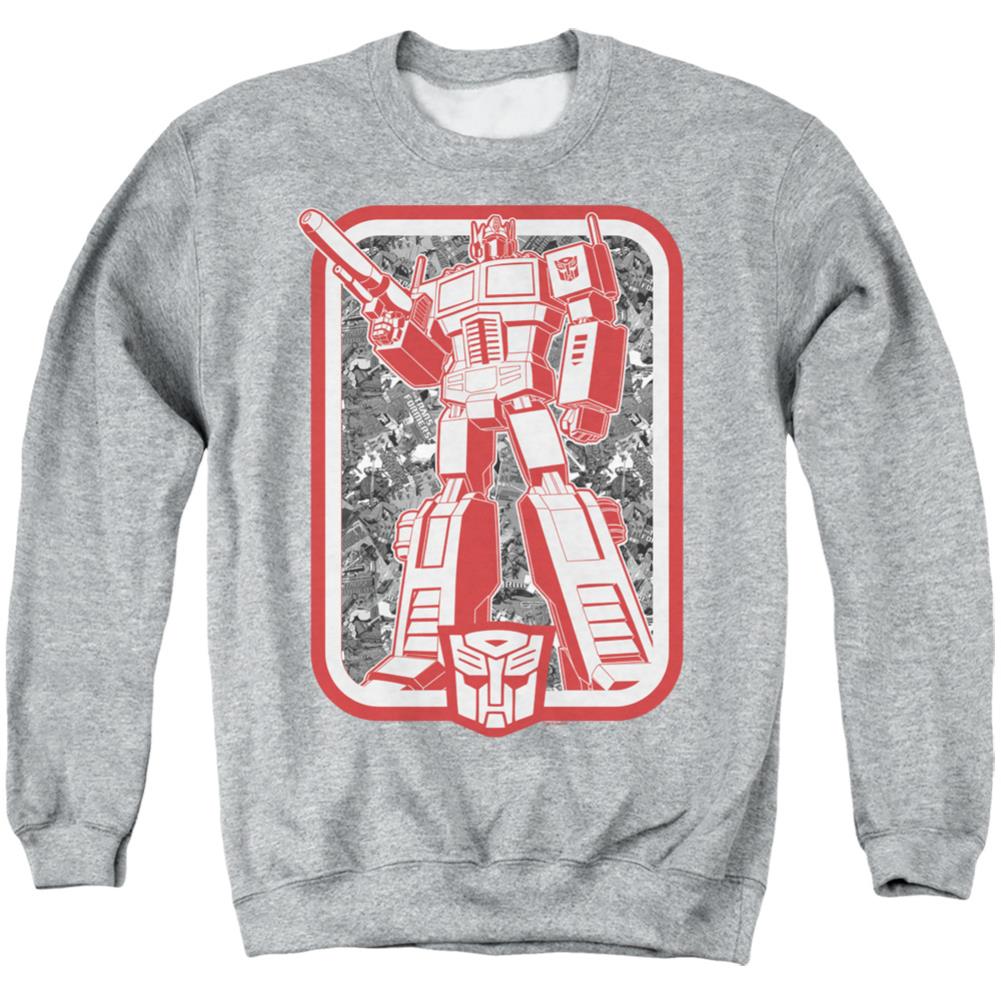 Transformers Autobot Men's Crewneck 50 50 Poly Long-Sleeve T-Shirt