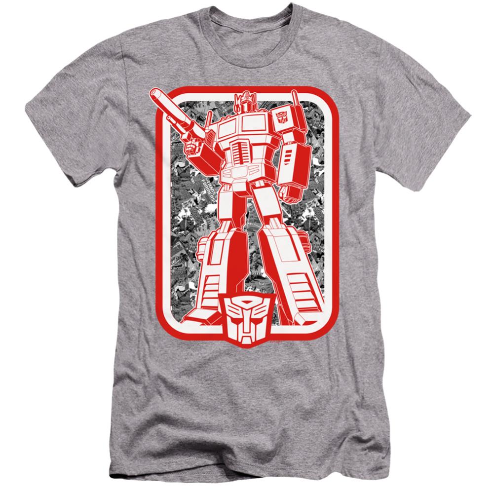 Transformers Autobot Men's Ultra-Soft 30/1 Cotton Slim Short-Sleeve T-Shirt