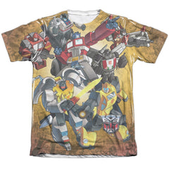 Transformers Autobots V Decepticons Men's Regular Fit Poly Cotton Short-Sleeve T-Shirt