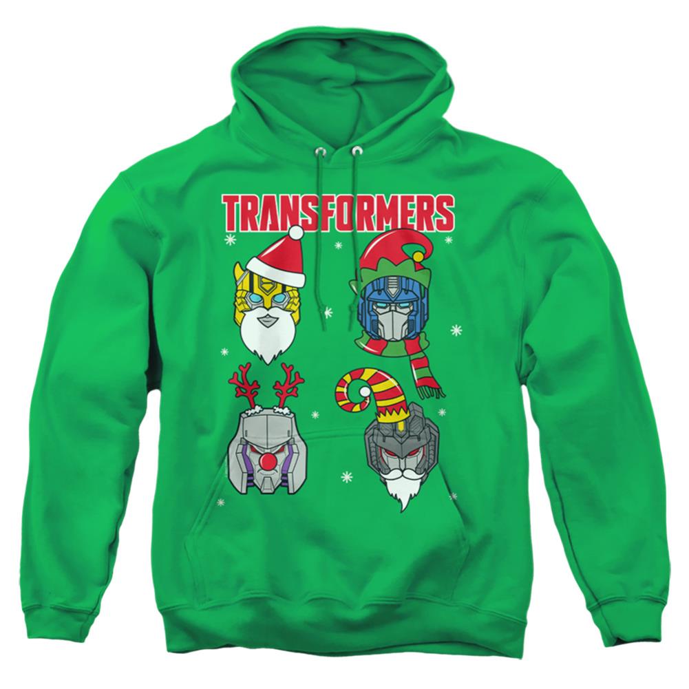 Transformers Christmas Santa Robots Men's Pull-Over 75 25 Poly Hoodie