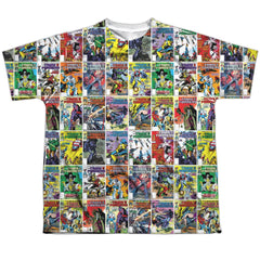 Transformers Cover Collage Youth Regular Fit Poly Short-Sleeve T-Shirt