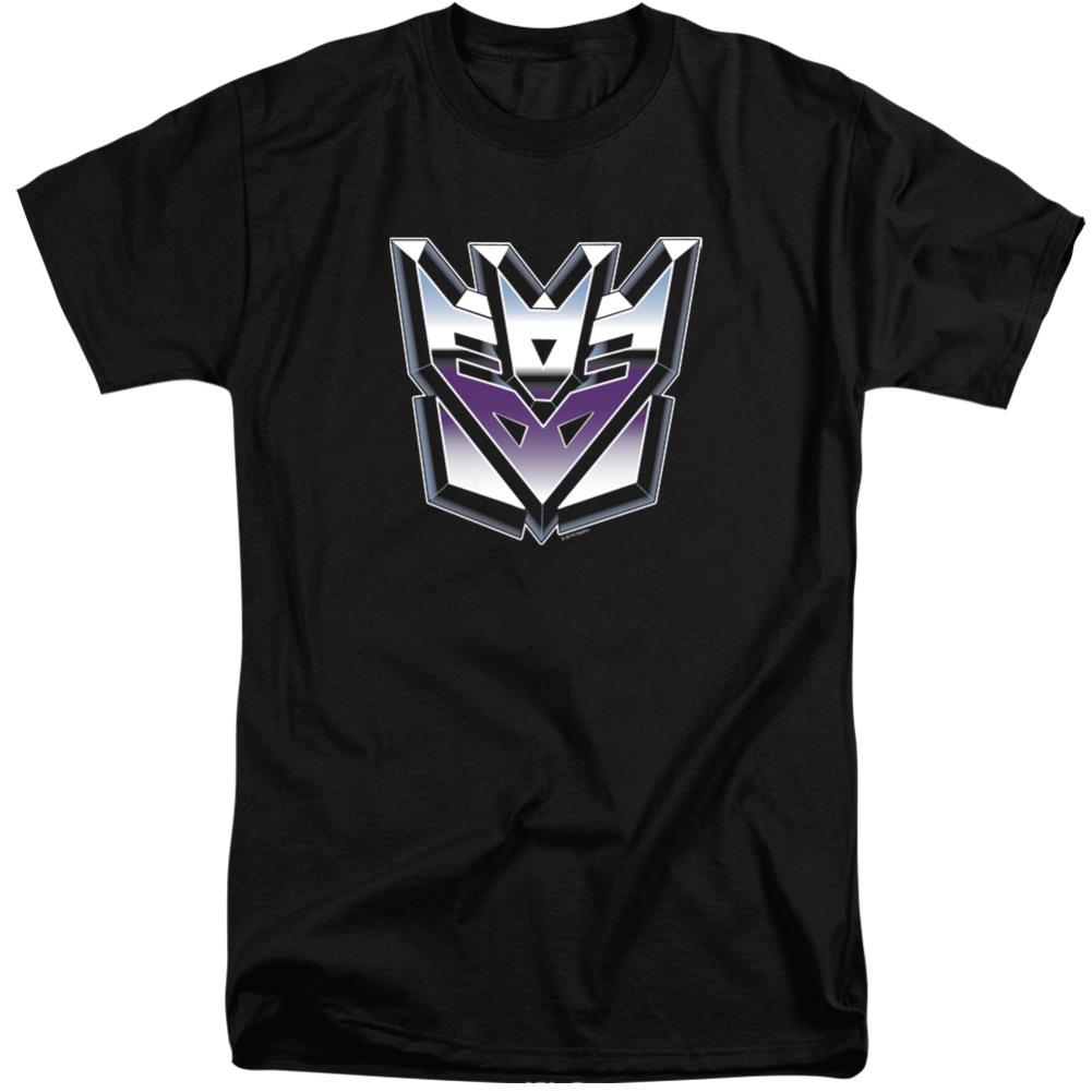Transformers Decepticon Airbrush Logo Men's 18/1 Tall Cotton Short-Sleeve T-Shirt