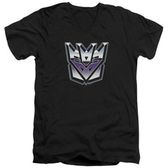 Transformers Decepticon Airbrush Logo Men's 30/1 Cotton Slim V-Neck T-Shirt