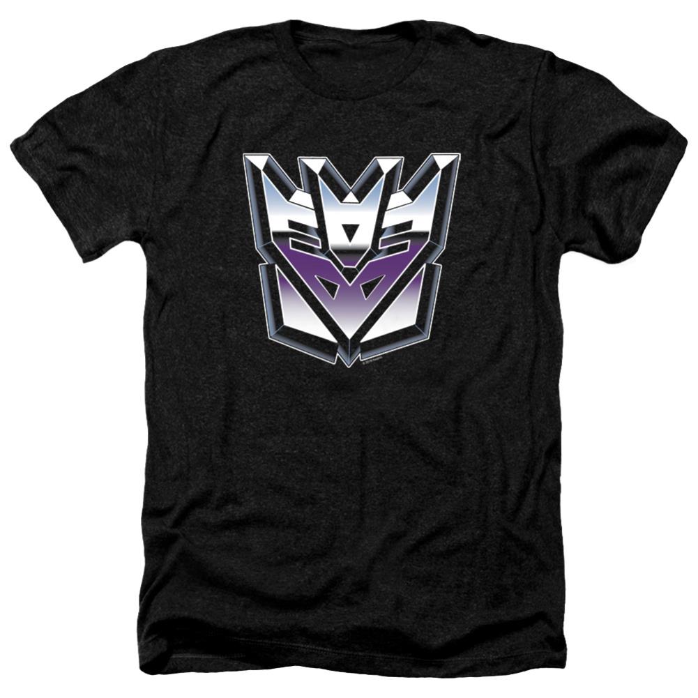 Transformers Decepticon Airbrush Logo Men's 30/1 Heather 60 40 Poly Short-Sleeve T-Shirt