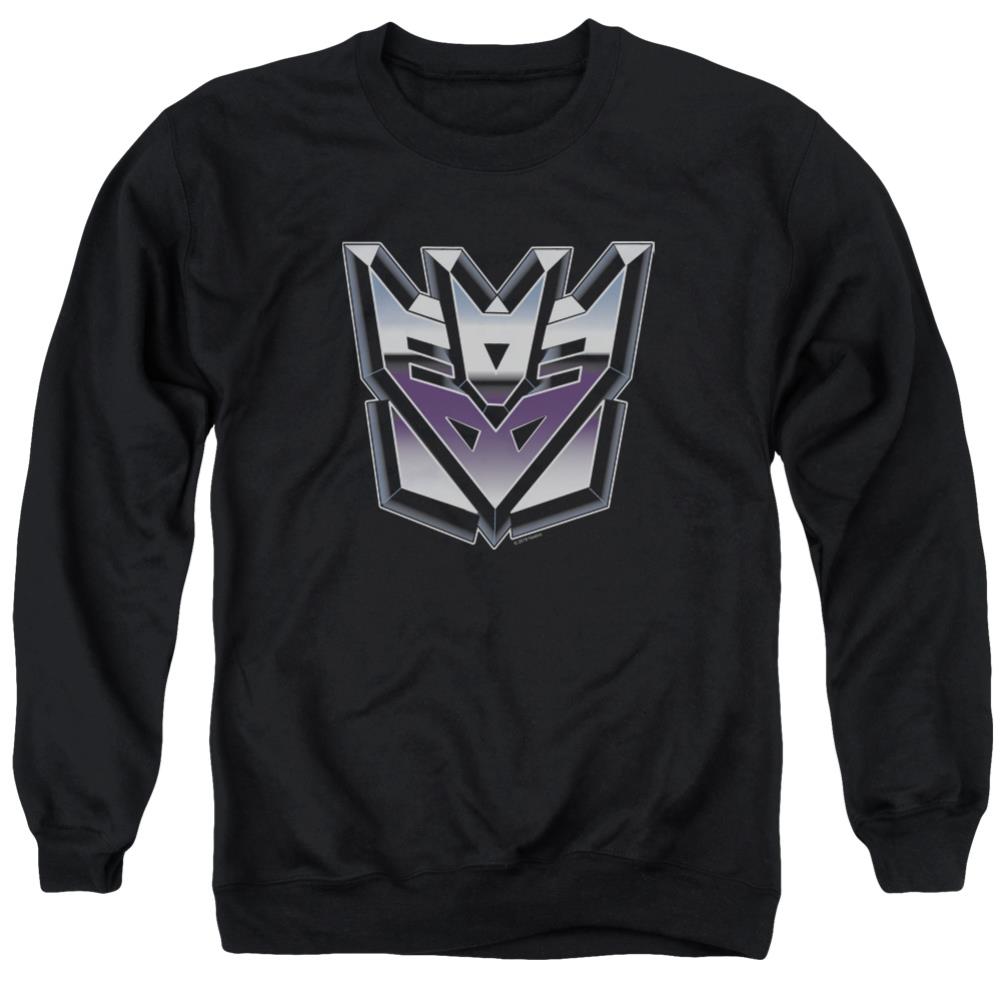 Transformers Decepticon Airbrush Logo Men's Crewneck 50 50 Poly Long-Sleeve T-Shirt