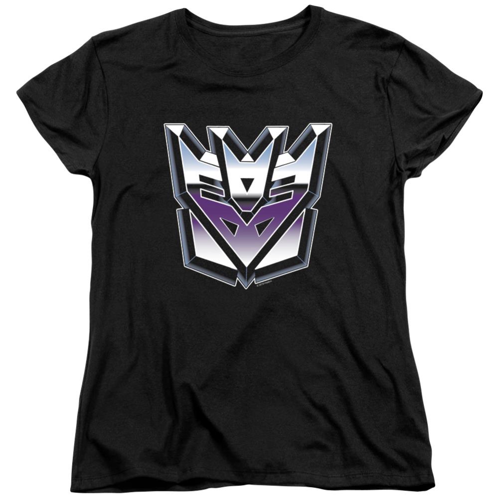 Transformers Decepticon Airbrush Logo Women's 18/1 Cotton Short-Sleeve T-Shirt
