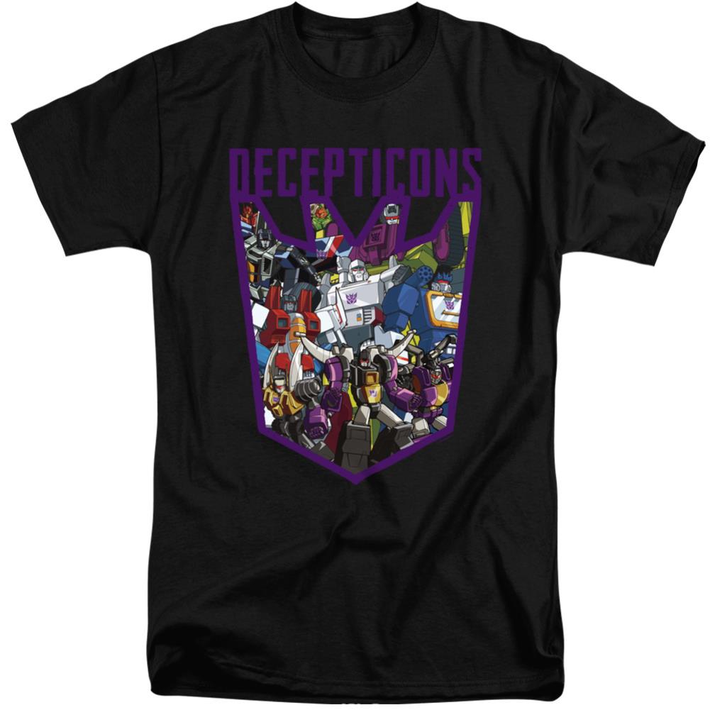 Transformers Decepticon Collage Men's 18/1 Tall Cotton Short-Sleeve T-Shirt
