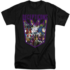 Transformers Decepticon Collage Men's 18/1 Tall Cotton Short-Sleeve T-Shirt