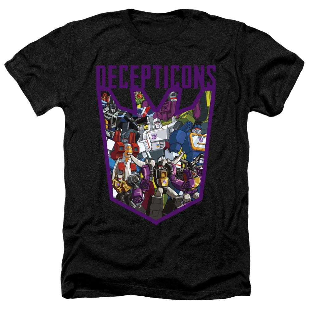 Transformers Decepticon Collage Men's 30/1 Heather 60 40 Poly Short-Sleeve T-Shirt