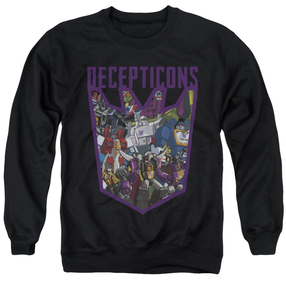 Transformers Decepticon Collage Men's Crewneck 50 50 Poly Long-Sleeve T-Shirt