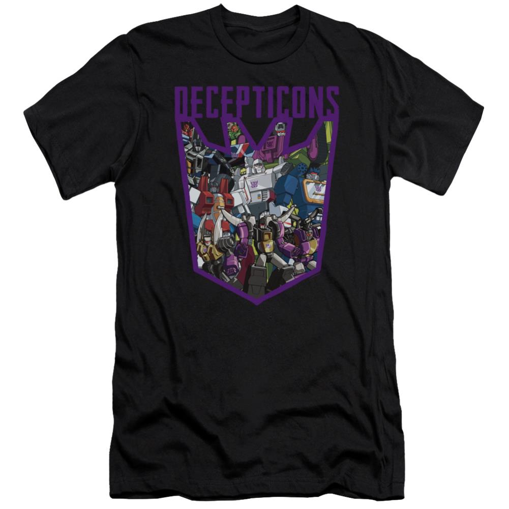 Transformers Decepticon Collage Men's Ultra-Soft 30/1 Cotton Slim Short-Sleeve T-Shirt