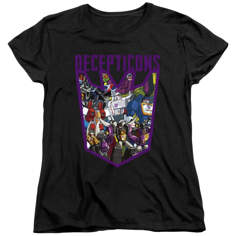 Transformers Decepticon Collage Women's 18/1 Cotton Short-Sleeve T-Shirt