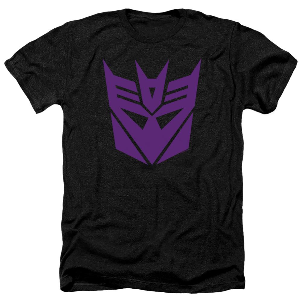 Transformers Decepticon Men's 30/1 Heather 60 40 Poly Short-Sleeve T-Shirt